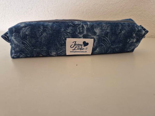 Stiftemäppchen Boxy Bag Blumenjeans grau