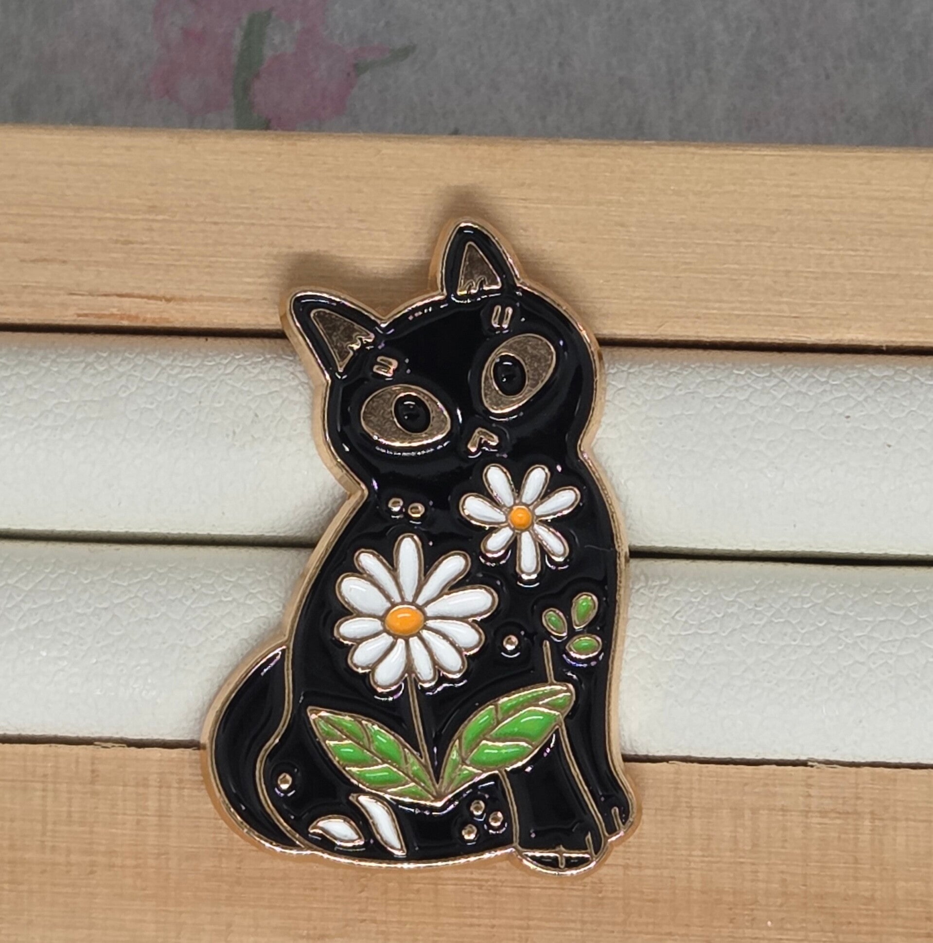 Pin's chat fleur