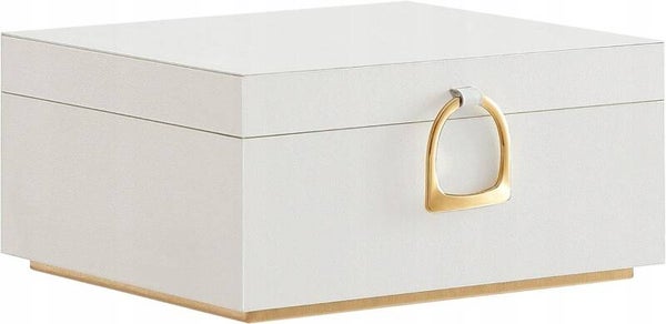 SZKATUŁKA ORGANIZER NA BIŻUTERIĘ DWA POZIOMY TACKA GLAMOUR BIAŁA 20,5x24x11 SONGMICS P122-25