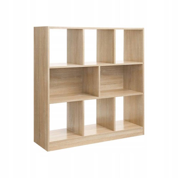 REGAŁ NA KSIĄŻKI DĄB SONGMICS 97,5x30x100CM BIBLIOTECZNY Z PRZEGRÓDKAMI P116-10