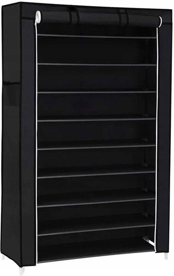 SZAFKA NA BUTY REGAŁ MODUŁOWY CZARNY LOFT SONGMICS 88X28X160 CM CZARNY P146-6