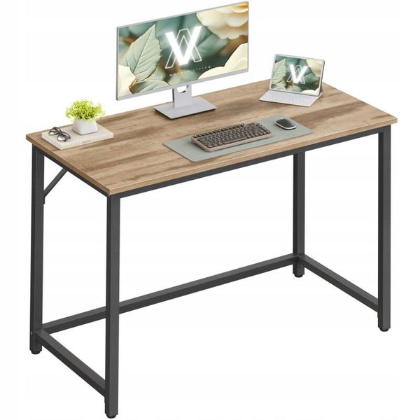 BIURKO STOLIK POD KOMPUTER METAL 100X50X76 STOLIK GAMINGOWY CZARNY CAMELOWY SONGMICS P160-2