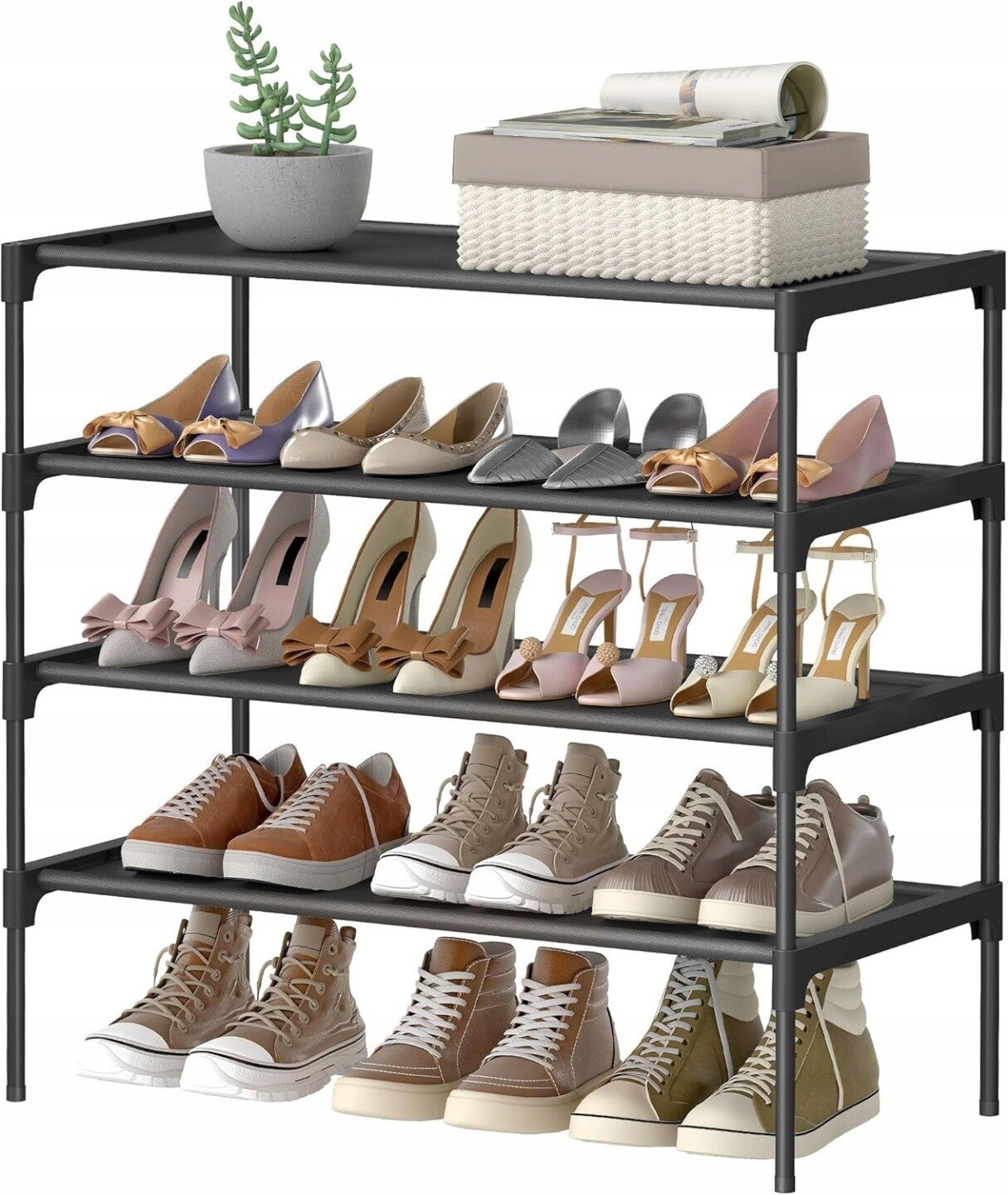 REGAŁ NA BUTY SONGMICS SZAFKA STOJAK 4 POZIOMY 62,4x70,5x29,7cm 20 PAR P143-2