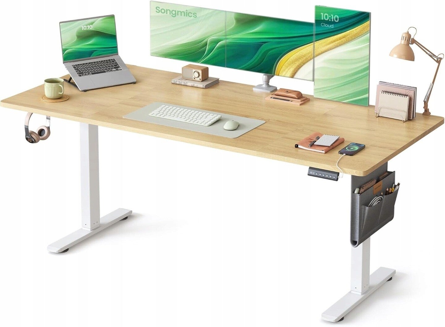 STELAŻ BIURKA REGULOWANEGO ELEKTRYCZNIE Z PAMIĘCIĄ 180x80cm GAMING 72-120cmSONGMICS P97-25/P146-16
