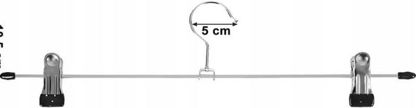 WIESZAK NA SPODNIE METALOWY ZESTAW 10SZT Z KLAMRAMI DŁ 40CM SONGMICS P161-10