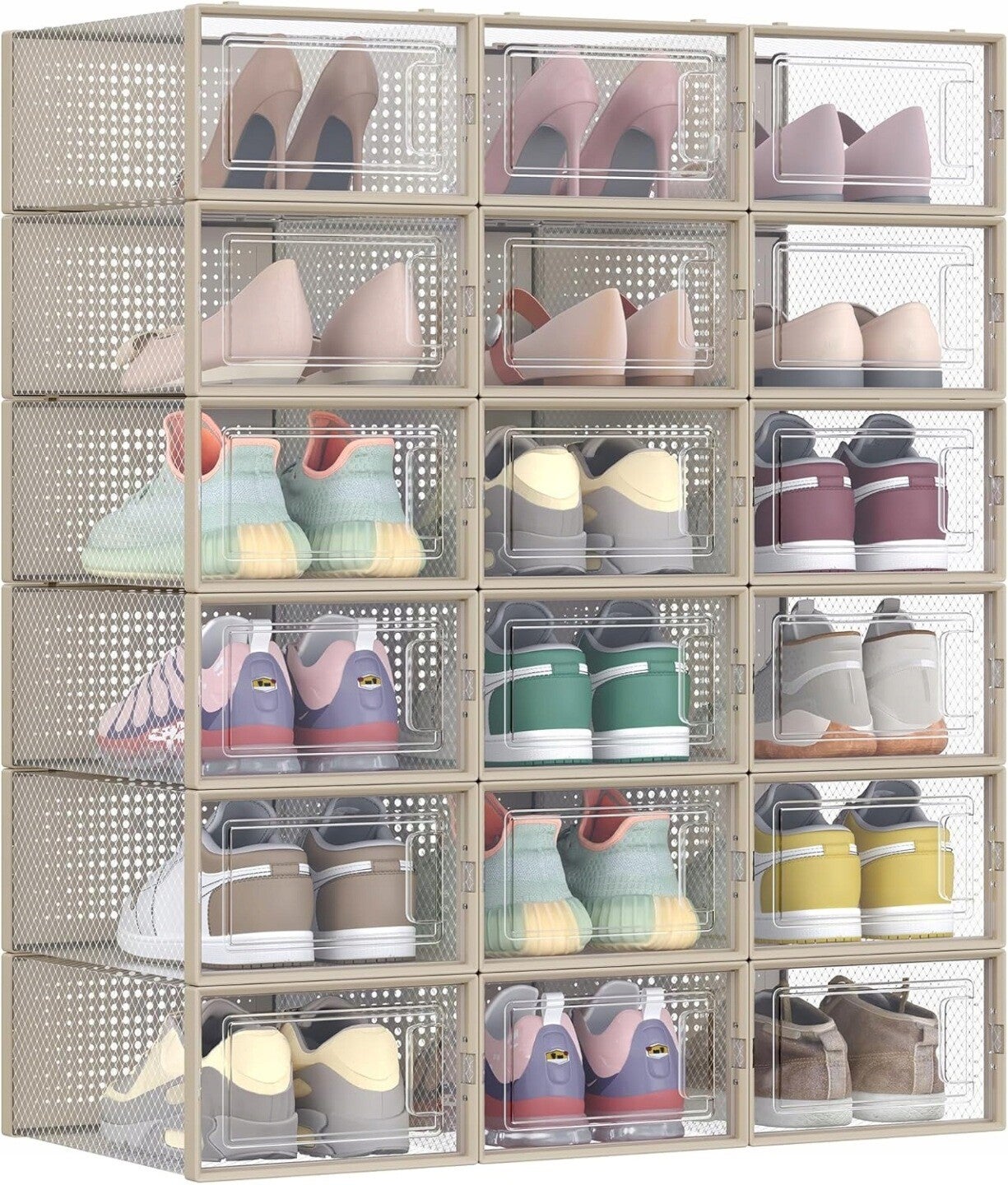 PUDEŁKA NA BUTY ORGANIZER NA BUTY SZAFKA MODUŁOWA SONGMICS PRZEŹROCZYSTY P146-8
