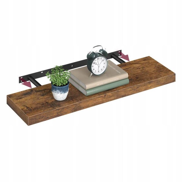 PÓŁKA ŚCIENNA WISZĄCA RUSTYKALNY BRĄZ LOFT SONGMICS DEKORACJA  P130-13 P123-5 P139-20
