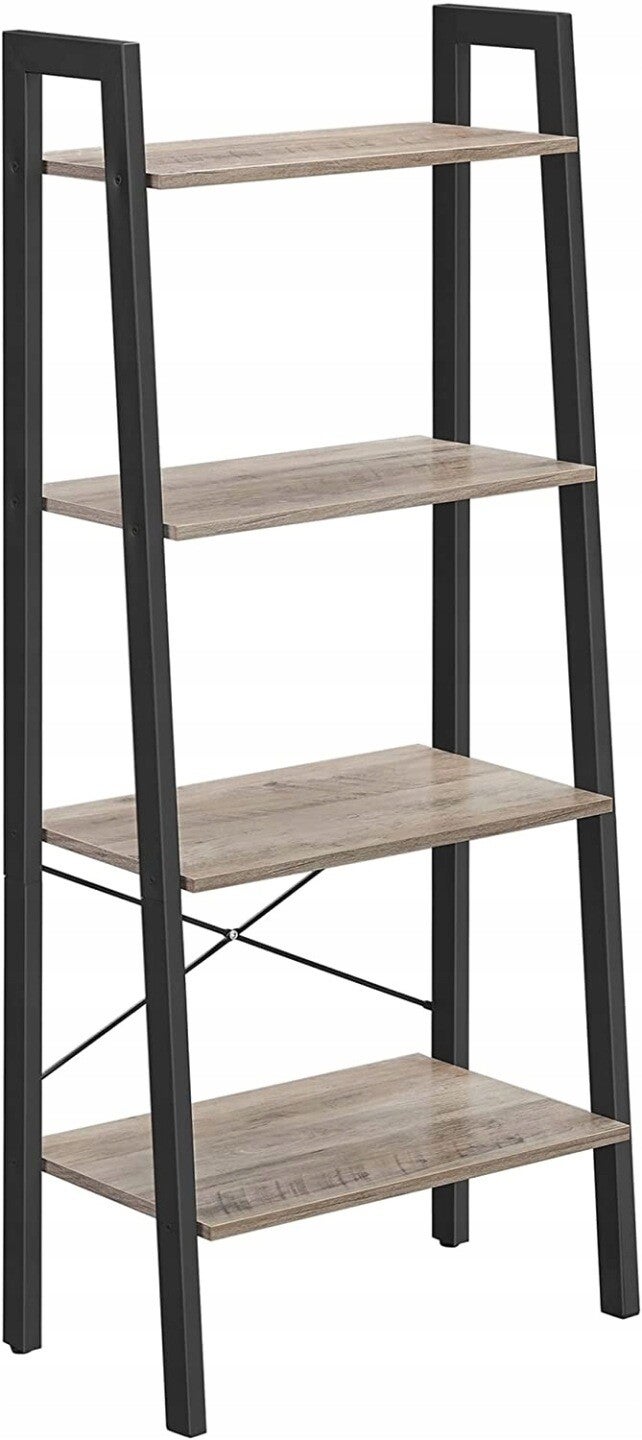 REGAŁ DRABINKOWY 5 PÓŁEK INDUSTRIALNY METLOWE NOGI 56x34x137,5 cm SZARY SONGMICS P132-5