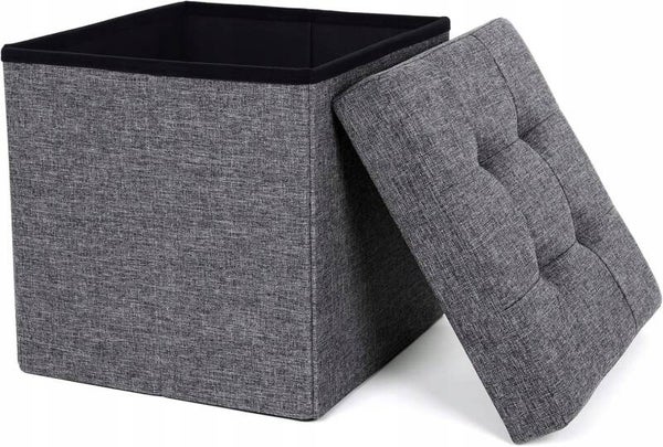 PUFA TAPICEROWANA SIEDZISKO ZE SCHOWKIEM PODNÓŻEK ŁAWKA DO 300kg 38x38cm P157-11