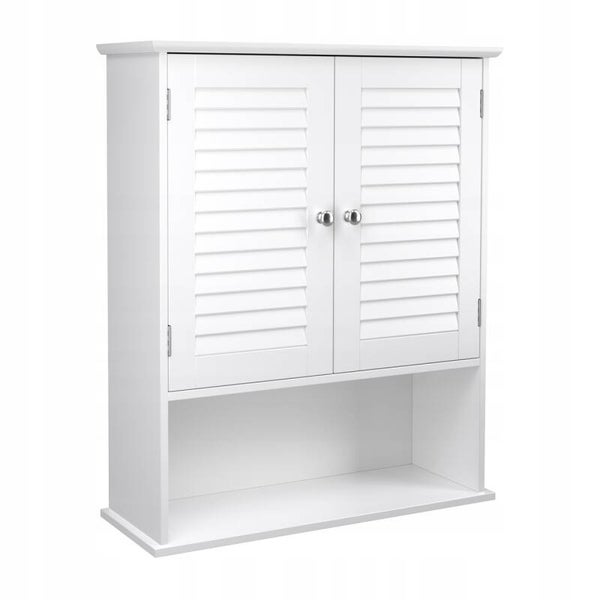 SZAFKA ŁAZIENKOWA WISZĄCA BIAŁA SONGMICS MDF MAT NA LEKI 60x20x70CM P119-2