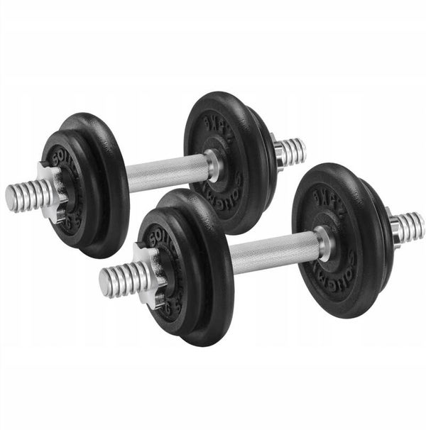 HANTLE ŻELIWNE 2x10kg ZESTAW REGULOWANE FITNESS TRENING SIŁA SIŁOWNIA SONGMICS P121-10