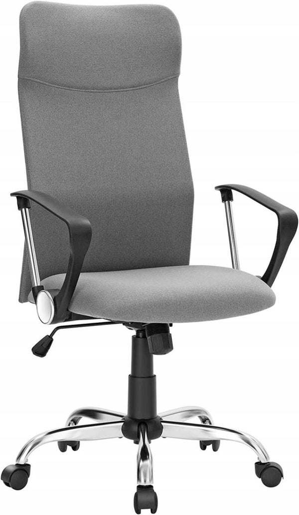 FOTEL BIUROWY KRZESŁO BIUROWE ERGONOMICZNE DO120KG REGULACJA SZARY SONGMICSP154-12