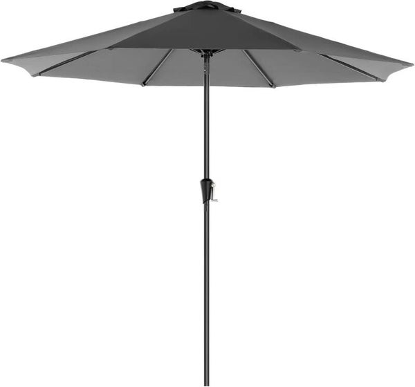DUŻY PARASOL OGRODOWY TARASOWY ŁAMANY 300cm SZARY KORBA