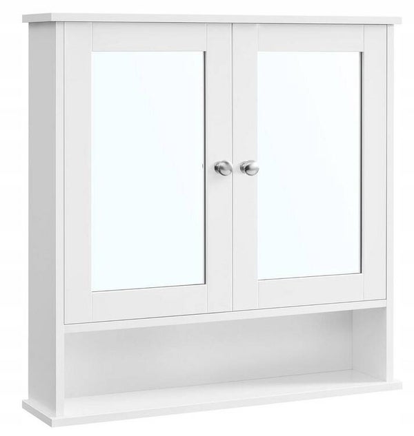 SZAFKA ŁAZIENKOWA WISZĄCA Z LUSTREM 15x65x75CM SONGMICS PÓŁKI P130-8