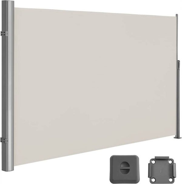 MARKIZA BOCZNA ALUMINIOWA ROLETA TARAS 300x180 BEŻOWA MOSKITIERA ZASŁONA SONGMICS P156-19