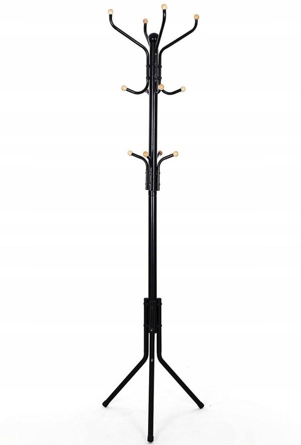 WIESZAK NA UBRANIA STABILNY CZARNY METALOWY H182CM DO PRZEDPOKOJU SONGMICS P167-15