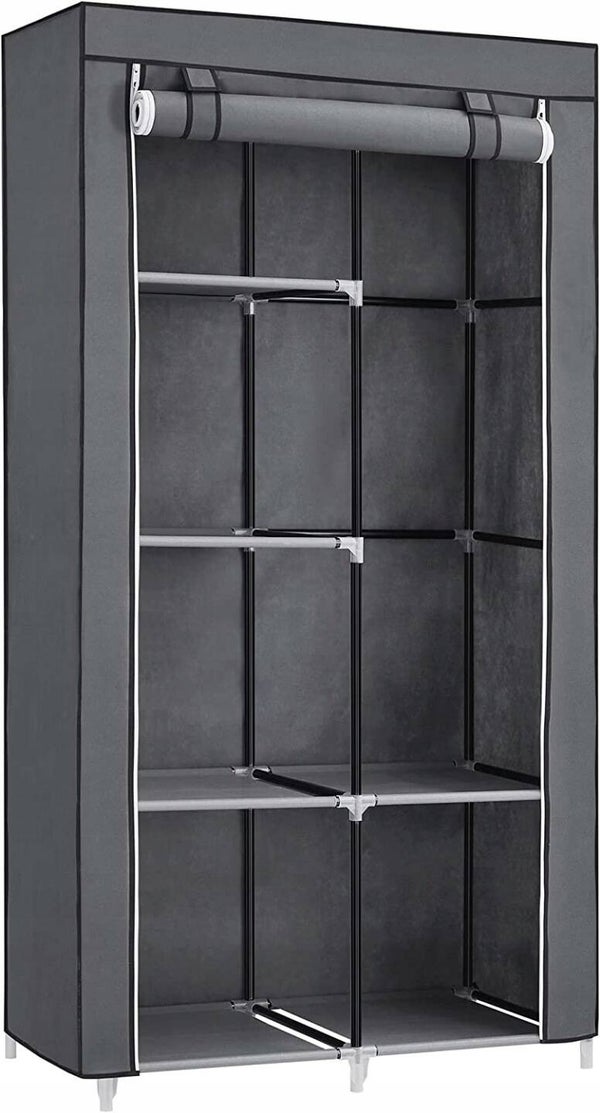 SZAFA NA UBRANIA MATERIAŁOWA 6PÓŁEK GARDEROBA SONGMICS P140-1