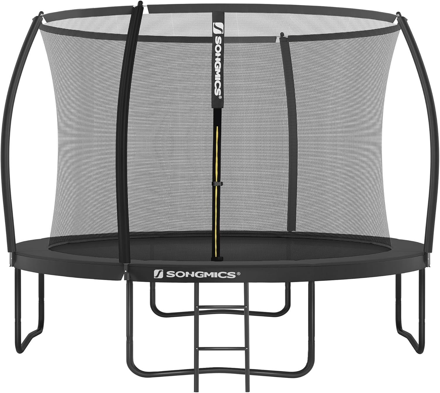 TRAMPOLINA OGRODOWA 305 cm SIATKA WEWNĘTRZNA CZARNA BEZPIECZNA DLA DZIECI