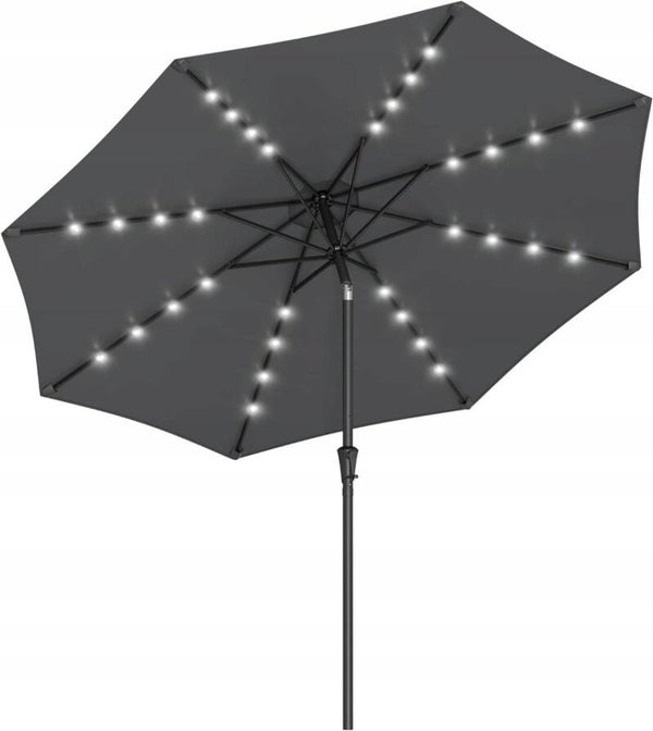 PARASOL OGRODOWY 300cm SKŁADAN UCHYLNY SONGMICS ANTRACYT *CZYTAJ OPIS* P169-28