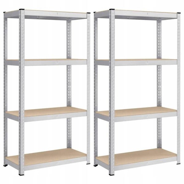 REGAŁ MAGAZYNOWY ZESTAW 2szt. SREBRNY 160x80x40cm 130kg NA PÓŁKĘ SONGMICS P169-26