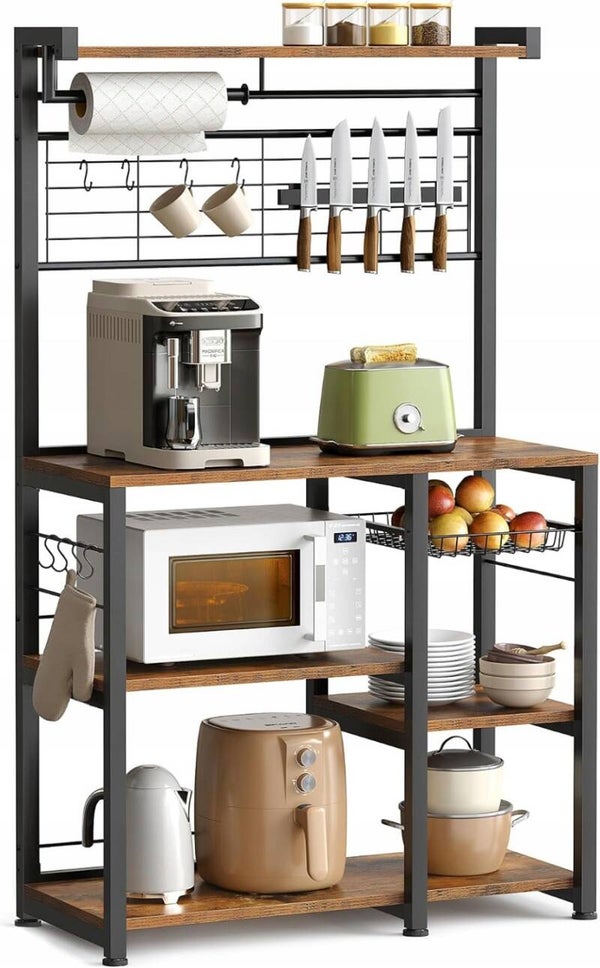 REGAŁ KUCHENNY ORGANIZER WYSPA METALOWA PÓŁKI HACZYKI LISTWA MAGNETYCZNA P175-3