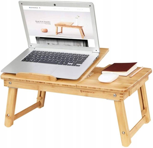 STOLIK PODSTAWKA SONGMICS 55x35cm BAMBUSOWY POD LAPTOPA ŁÓŻKA ŚNIADANIOWY P140-20 P140-21