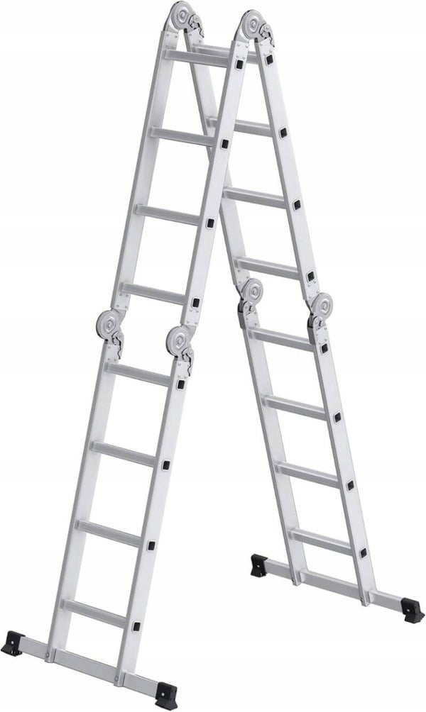 DRABINA WIELOFUNKCYJNA ALUMINIOWA SONGMICS DŁUGOŚĆ 4,3M SREBRNA DO 150KG P144-22