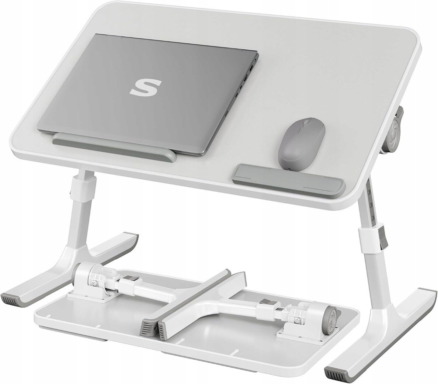 STOLIK POD LAPTOPA REGULOWANY SZARY 52x30cm SKŁADANY SONGMICS SZARY P162-26