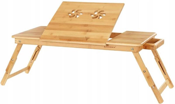 STOLIK PODSTAWKA SONGMICS 72x35cm BAMBUSOWY POD LAPTOPA ŁÓŻKA ŚNIADANIOWY P150-13