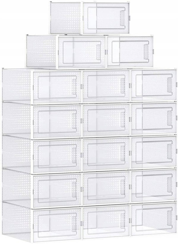 PUDEŁKA NA BUTY ORGANIZER NA BUTY SZAFKA MODUŁOWA SONGMICS PRZEŹROCZYSTY P139-1