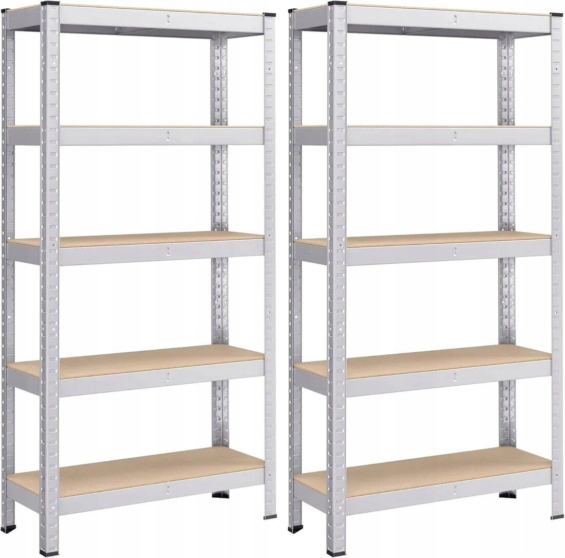 REGAŁ MAGAZYNOWY ZESTAW 2SZT METALOWY SONGMICS 150X75X30GARAŻOWY BEZŚRUBOWY P165-15