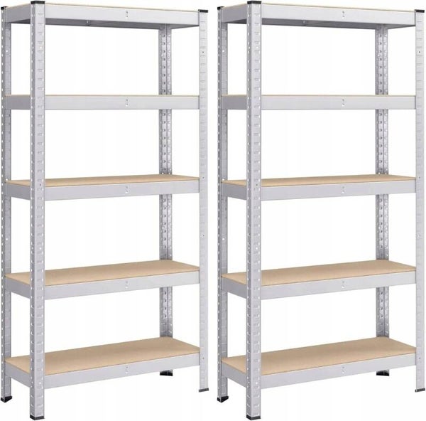 REGAŁ MAGAZYNOWY ZESTAW 2SZT METALOWY SONGMICS 150X75X30GARAŻOWY BEZŚRUBOWY P165-15