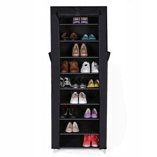 SZAFKA NA BUTY SONGMICS REGAŁ 58 x 160 x 28 cm CZARNY P112-5
