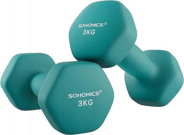 HANTLE SZEŚCIOKĄTNE NEOPRENOWE SONGMICS DO TRENINGU FITNESS 2x3KG 2 szt.P124-7