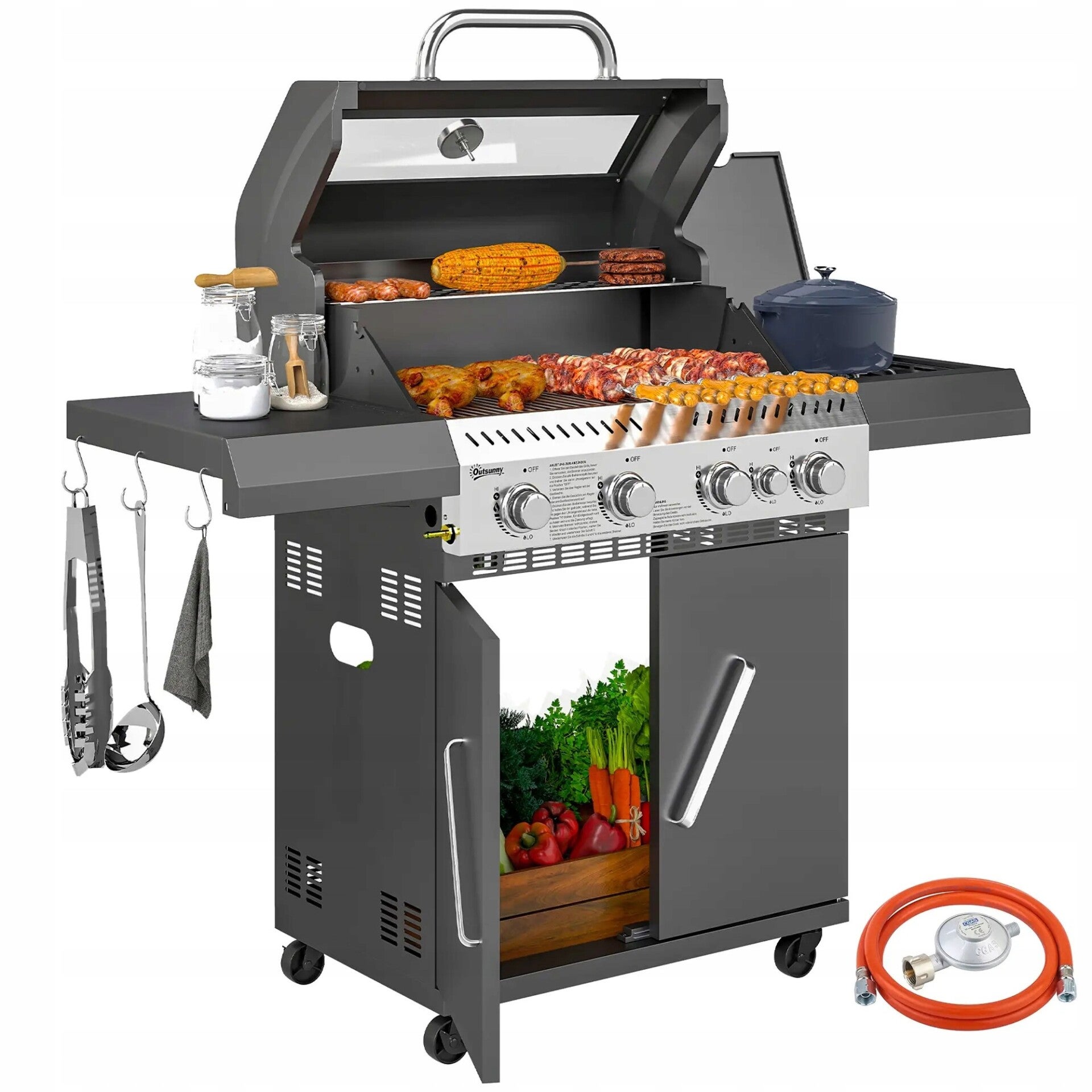 Grill gazowy Outsunny 12 kW