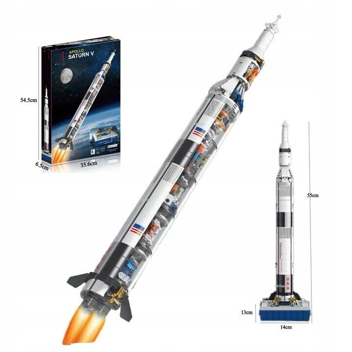 Klocki konstrukcyjne rakieta apollo saturn kosmos
