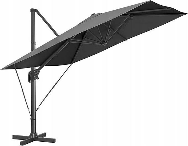 Parasol z wysięgnikiem Songmics szary 300 x 240 cm