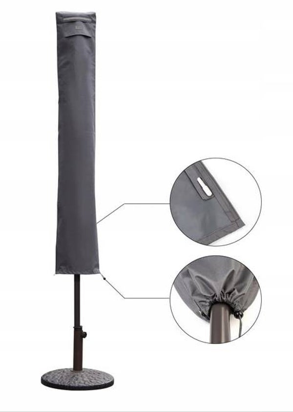 Pokrowiec na parasol 175x27,5/35,5 SZARY