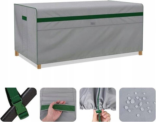 Pokrowiec ogrodowy na stół 170 x 94 x 71 cm szary/zielony