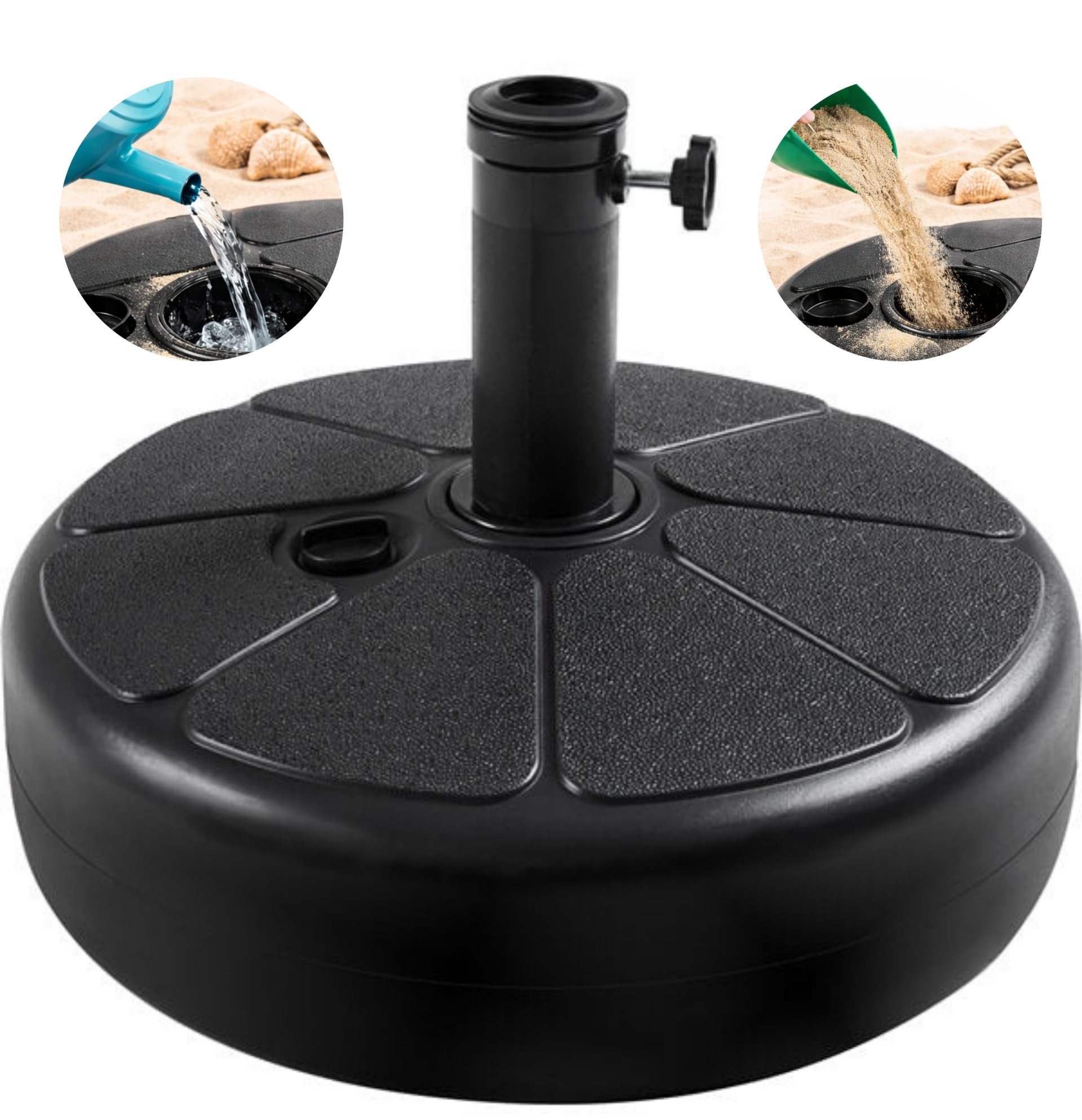 Podstawa pod parasol 22 l, STOJAK NA PARASOL, CIĘŻAREK
