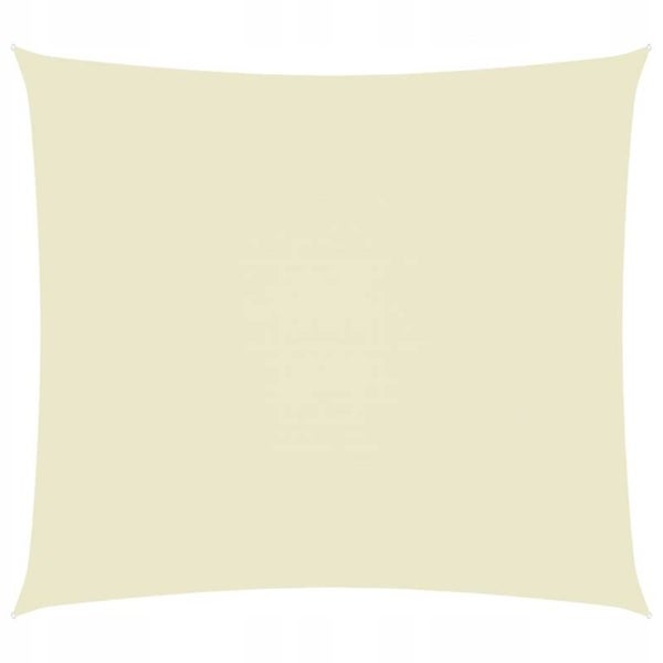 Prostokątny żagiel ogrodowy, tkanina Oxford, 3,5x4,5 m, kremowy