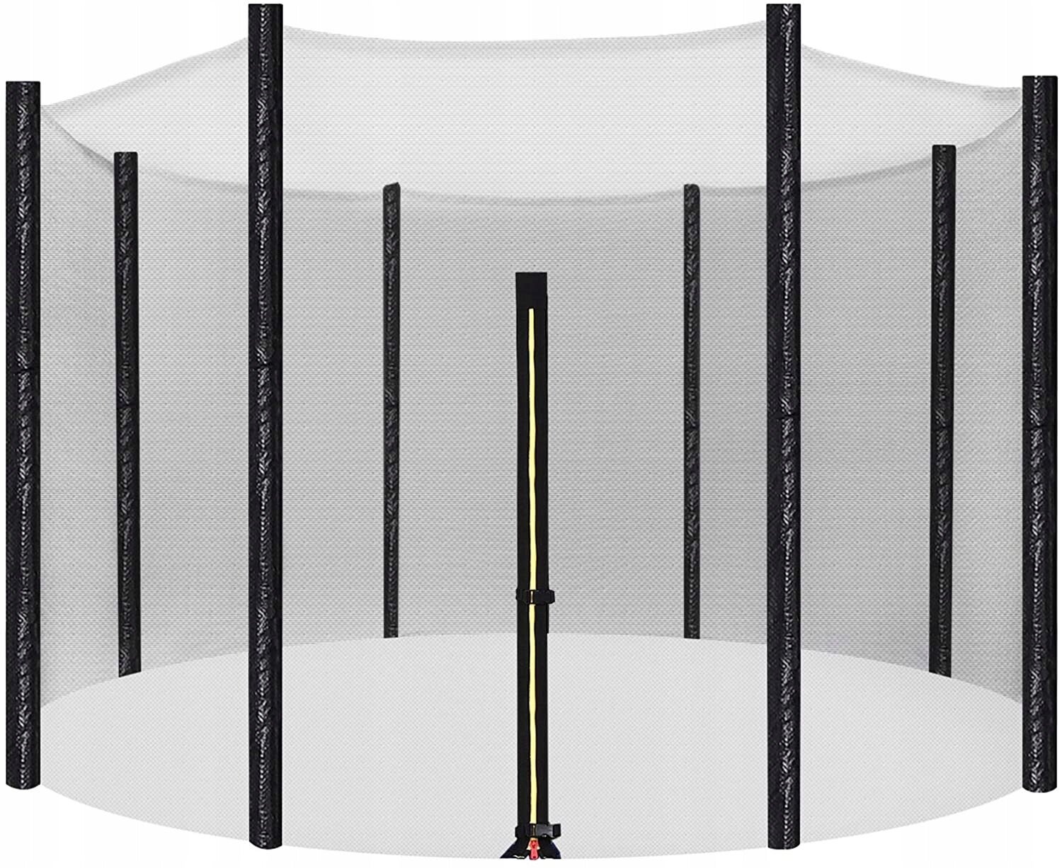 SIATKA BEZPIECZEŃSTWA DO TRAMPOLINY 305cm 10FT 8 SŁUPKÓW ZASTĘPCZA 180cm SONGMICS P134-12 P144-4