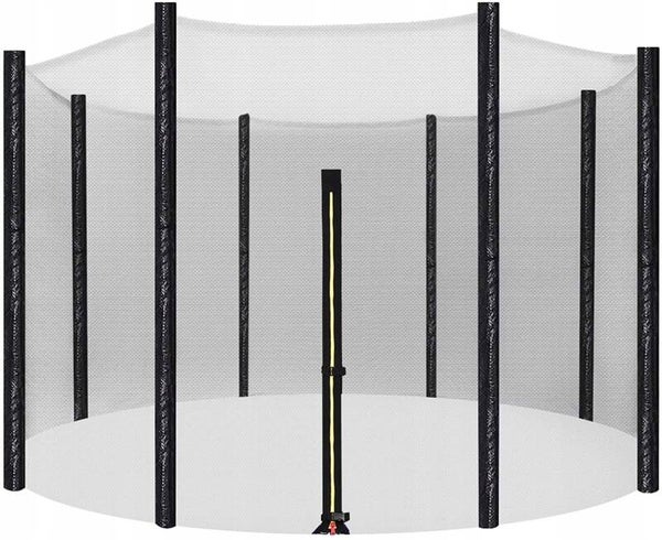 SIATKA BEZPIECZEŃSTWA DO TRAMPOLINY 305cm 10FT 8 SŁUPKÓW ZASTĘPCZA 180cm SONGMICS P134-12 P144-4
