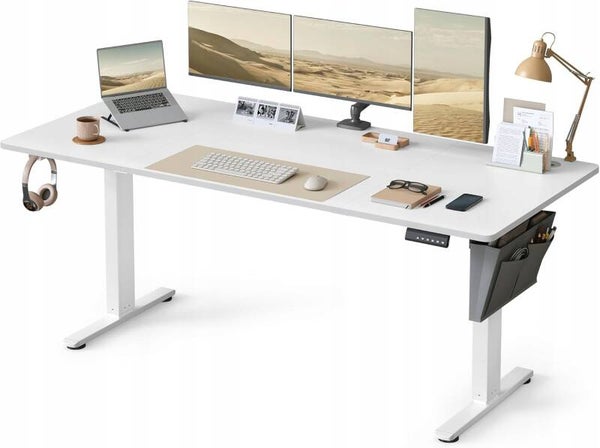 Stelaż biurka regulowanego elektrycznie 180x80 cm biały prostokątny, RAMA