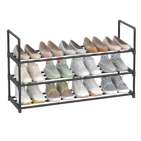 SZAFKA NA BUTY STOJAK REGAŁ 3 POZIOMY 92x55x30cm 12 -15 PAR METAL
