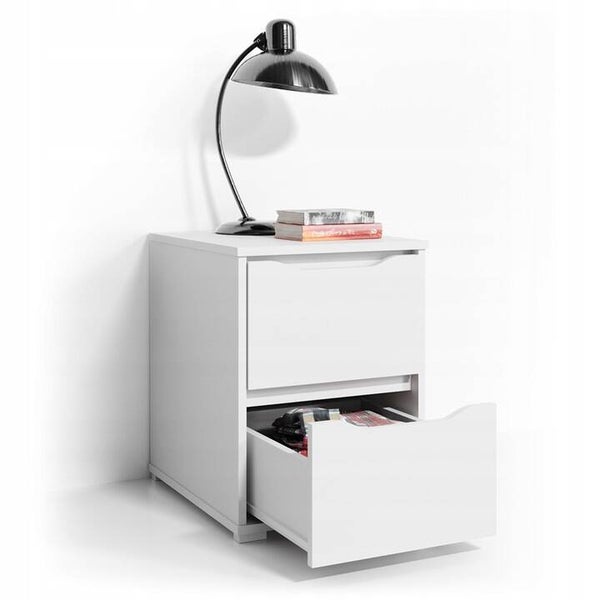 Szafka nocna do sypialni biała RUBEN VICCO