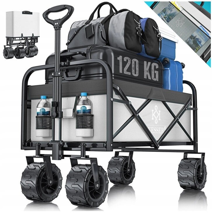 Wózek ogrodowy składany transportowy KESSER 120 kg