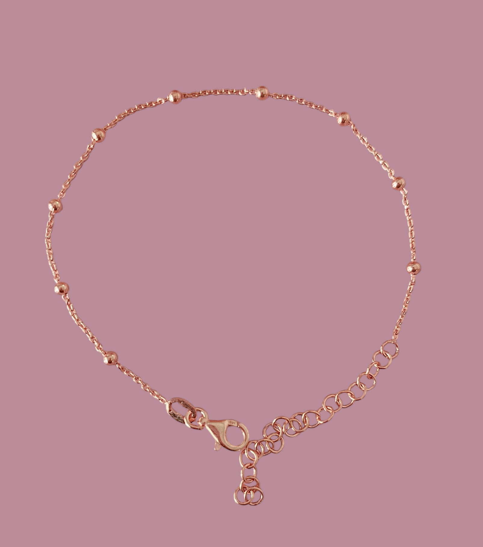 Bracciale minimal mini sfere e catenina