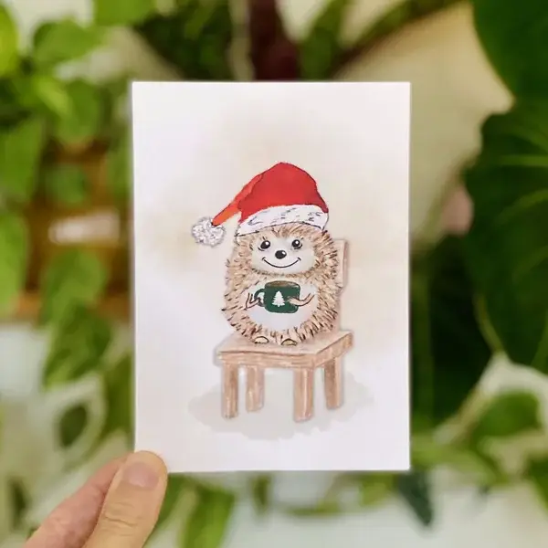 10x Kerstkaart de Egel