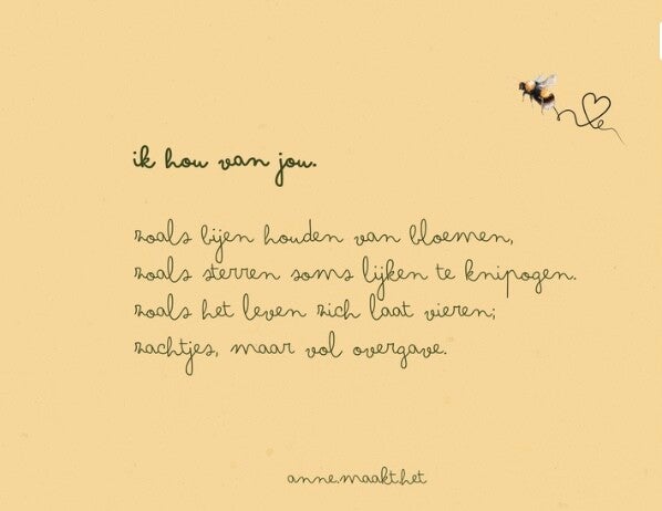 B- keuze: Ik hou van jou - zachtjes